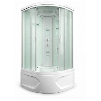 Душевая кабина MIRWELL MR3509TPF-C3-RUS 90x90x215 с высоким поддоном, с сиденьем