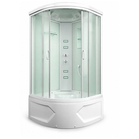 Душевая кабина MIRWELL MR3509TPF-C3-RUS 90x90x215 с высоким поддоном, с сиденьем