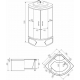 Душевая кабина MIRWELL MR3509TPF-C3-RUS 90x90x215 с высоким поддоном, с сиденьем