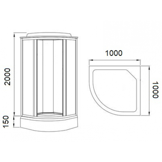 Душевая кабина MIRWELL MR3510P-C3-RUS 100x100x215