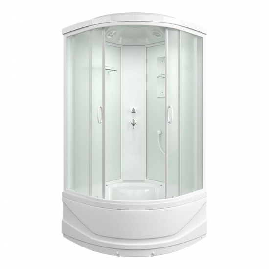 Душевая кабина MIRWELL MR3510TP-C3-RUS 100x100x215 с высоким поддоном, с сиденьем