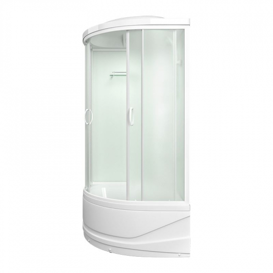 Душевая кабина MIRWELL MR3510TP-C3-RUS 100x100x215 с высоким поддоном, с сиденьем