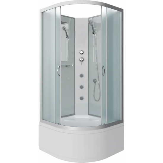 Душевая кабина NIAGARA Classic NG-2309-14BKG 100x100x200 см, с высоким поддоном, без крыши