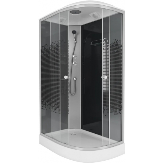 Душевая кабина NIAGARA Eco NG-4512-14L 120x80x215 BLACK с низким поддоном