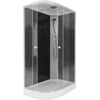 Душевая кабина NIAGARA Eco NG-4512-14R 120x80x215 BLACK с низким поддоном