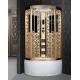 Душевая кабина NIAGARA Luxe NG-7710G 100x100x220 золото, с высоким поддоном, с сиденьем