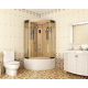 Душевая кабина NIAGARA Luxe NG-7710G 100x100x220 золото, с высоким поддоном, с сиденьем