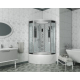 Душевая кабина NIAGARA Luxe NG-7710W 100x100x220 серебро, с высоким поддоном, с сиденьем
