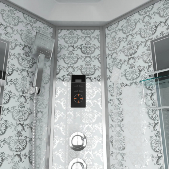 Душевая кабина NIAGARA Luxe NG-7710W 100x100x220 серебро, с высоким поддоном, с сиденьем