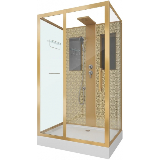 Душевая кабина NIAGARA Luxe NG-7711GBK 120x90x210 золото, без крыши