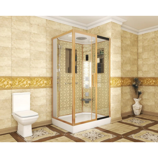 Душевая кабина NIAGARA Luxe NG-7711GR 120x90x220 золото, с сиденьем