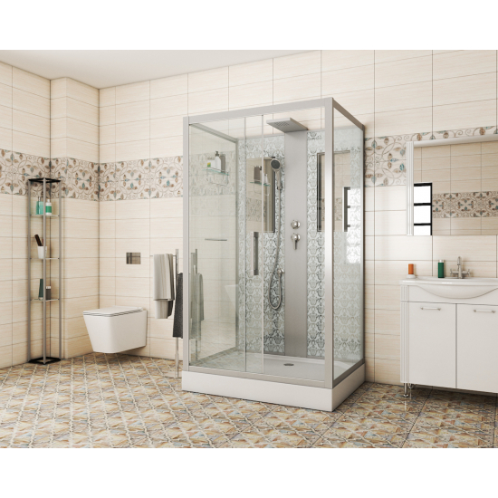 Душевая кабина NIAGARA Luxe NG-7711WBK 120x90x210 серебро, без крыши