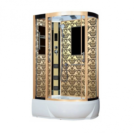 Душевая кабина NIAGARA Luxe NG-7712GL 120x80x220 золото, с высоким поддоном, с сиденьем
