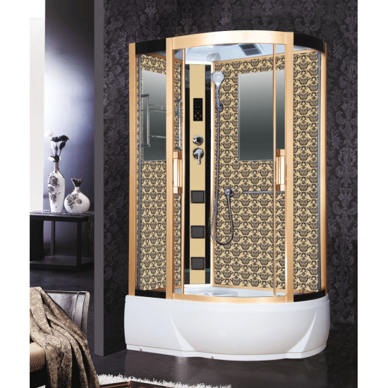 Душевая кабина NIAGARA Luxe NG-7712GL 120x80x220 золото, с высоким поддоном, с сиденьем