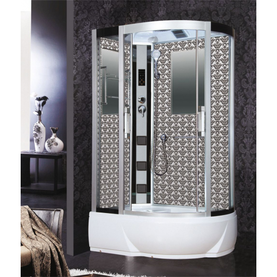 Душевая кабина NIAGARA Luxe NG-7712WL 120x80x220 серебро, с высоким поддоном, с сиденьем