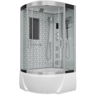 Душевая кабина NIAGARA Luxe NG-7712WR 120x80x220 серебро, с высоким поддоном, с сиденьем