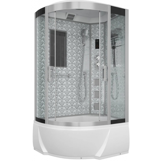 Душевая кабина NIAGARA Luxe NG-7712WR 120x80x220 серебро, с высоким поддоном, с сиденьем