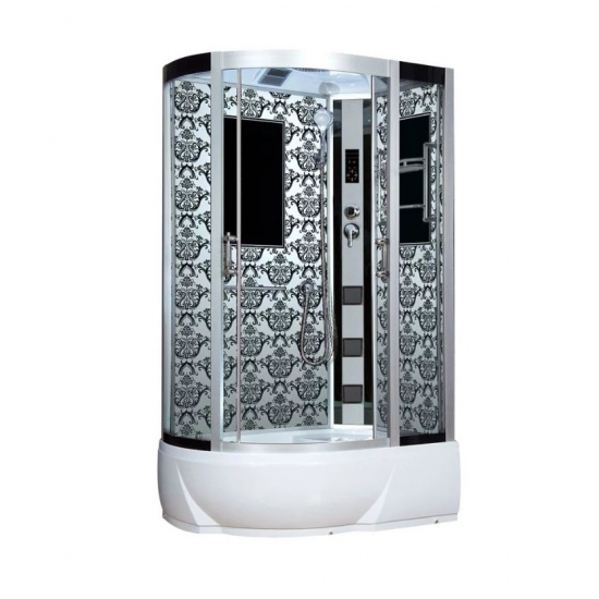 Душевая кабина NIAGARA Luxe NG-7712WR 120x80x220 серебро, с высоким поддоном, с сиденьем