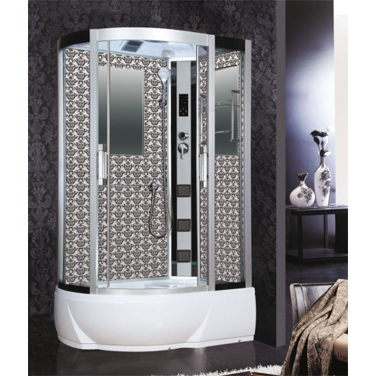 Душевая кабина NIAGARA Luxe NG-7712WR 120x80x220 серебро, с высоким поддоном, с сиденьем