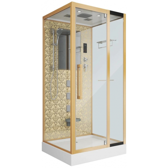 Душевая кабина NIAGARA Luxe NG-7714G 100x90x220 золото, с сиденьем