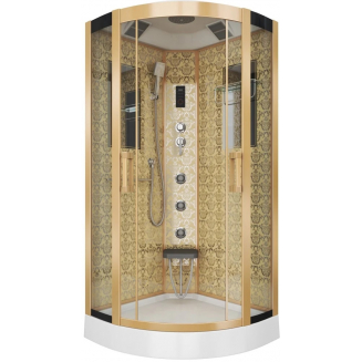 Душевая кабина NIAGARA Luxe NG-7715G 90x90x220 золото, с сиденьем