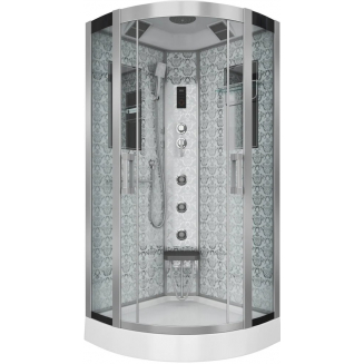 Душевая кабина NIAGARA Luxe NG-7715W 90x90x220 серебро, с сиденьем