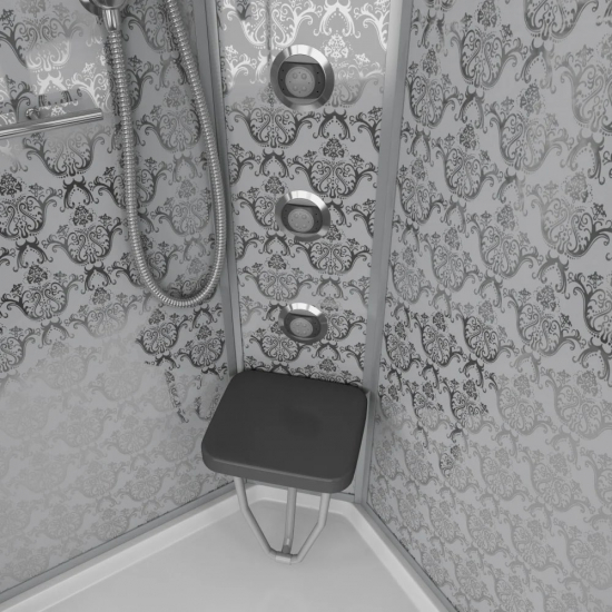 Душевая кабина NIAGARA Luxe NG-7715W 90x90x220 серебро, с сиденьем