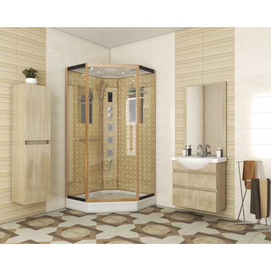 Душевая кабина NIAGARA Luxe NG-7717G 100x100x220 золото