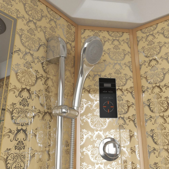 Душевая кабина NIAGARA Luxe NG-7744G 120x120x225 золото, с высоким поддоном, с сиденьем