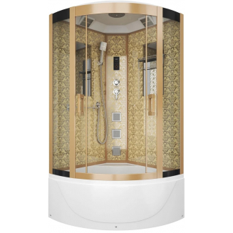 Душевая кабина NIAGARA Luxe NG-7790G 90x90x220 золото, с высоким поддоном, с сиденьем