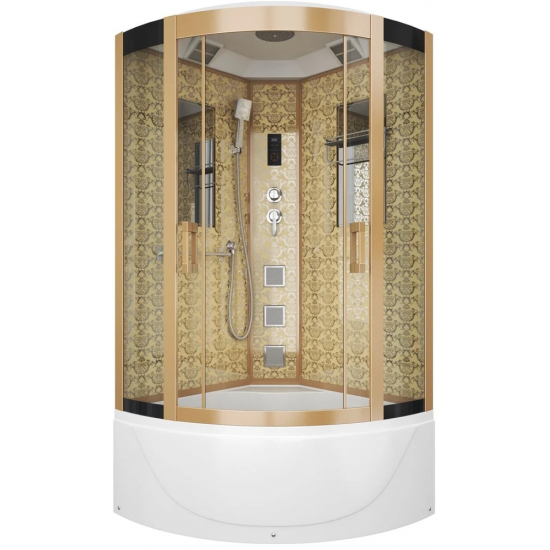 Душевая кабина NIAGARA Luxe NG-7790G 90x90x220 золото, с высоким поддоном, с сиденьем