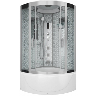 Душевая кабина NIAGARA Luxe NG-7790W 90x90x220 серебро, с высоким поддоном, с сиденьем