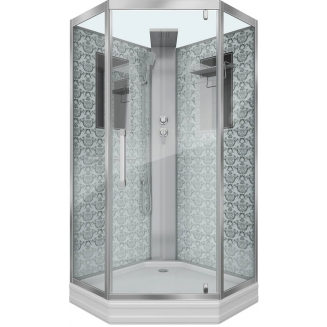 Душевая кабина NIAGARA Luxe NG-7799WBK 90x90x210 серебро, с низким поддоном, без крыши