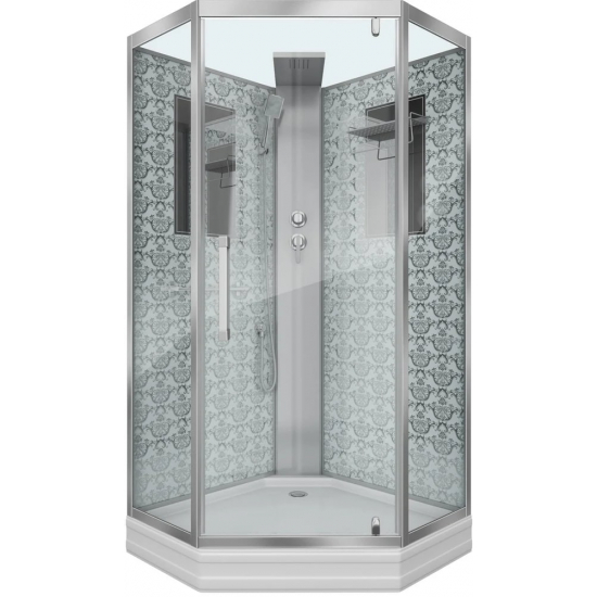 Душевая кабина NIAGARA Luxe NG-7799WBK 90x90x210 серебро, с низким поддоном, без крыши