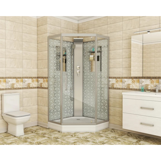 Душевая кабина NIAGARA Luxe NG-7799WBK 90x90x210 серебро, с низким поддоном, без крыши