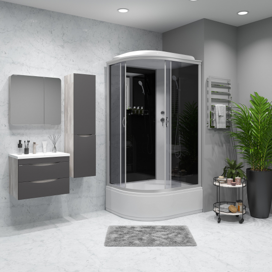 Душевая кабина NIAGARA NG-2510-14R 120x80x215 с высоким поддоном, с сиденьем