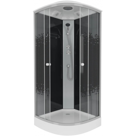 Душевая кабина NIAGARA NG-4503-14 80x80x215 BLACK  с низким поддоном