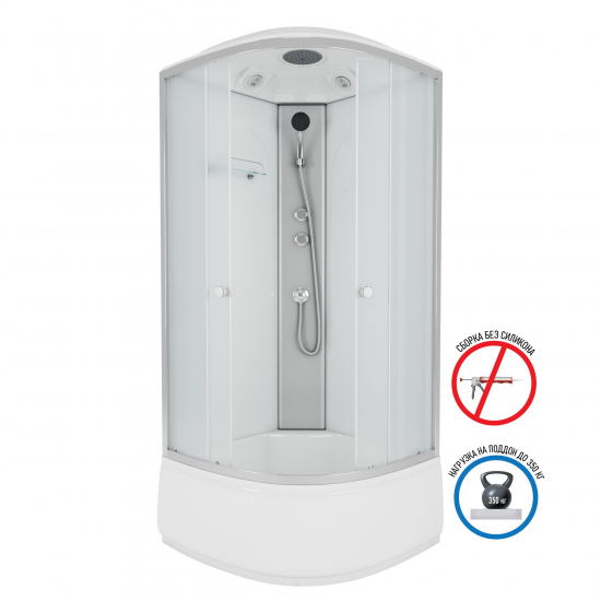 Душевая кабина NIAGARA NG-7308-14 90x90x215 с высоким поддоном, с сиденьем