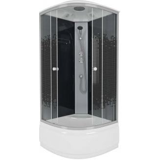 Душевая кабина NIAGARA NG-7507-14 80x80x215 BLACK с высоким поддоном, с сиденьем