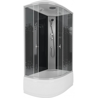 Душевая кабина NIAGARA NG-7510-14R BLACK 120x80x215 с высоким поддоном, с сиденьем