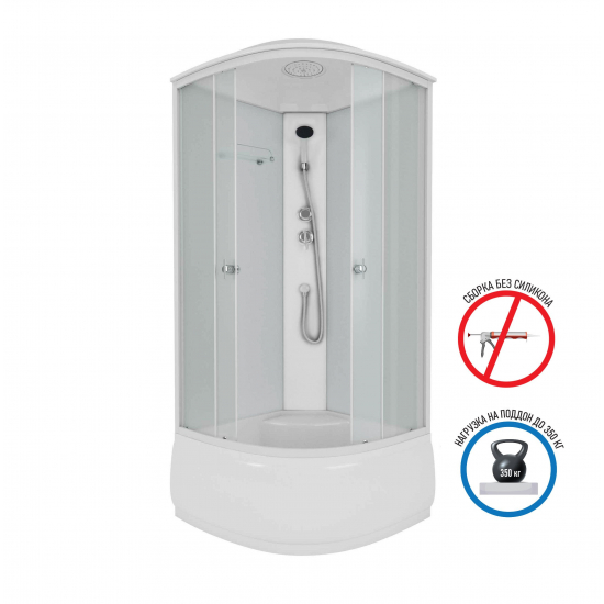 Душевая кабина NIAGARA NG-8308-14 90x90x215 с высоким поддоном, с сиденьем