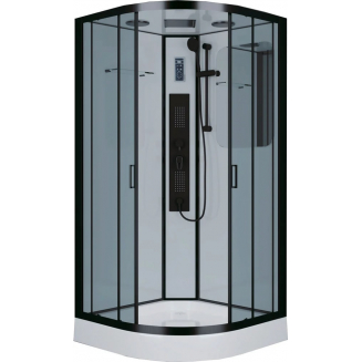Душевая кабина NIAGARA Premium NG-6901-01G BLACK 90x90x210 чёрная, с низким поддоном