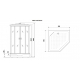 Душевая кабина NIAGARA Premium NG-6901-01GD BLACK 90x90x220 чёрная, с низким поддоном