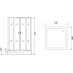 Душевая кабина NIAGARA Premium NG-6902-01GQ BLACK 100x100x210 чёрная, с низким поддоном