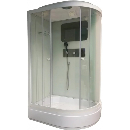 Душевая кабина PARLY Bianco BMM120L 120x80x215 со средним поддоном, монтаж без силикона, L