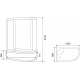 Душевая кабина PARLY Bianco BMM120L 120x80x215 со средним поддоном, монтаж без силикона, L