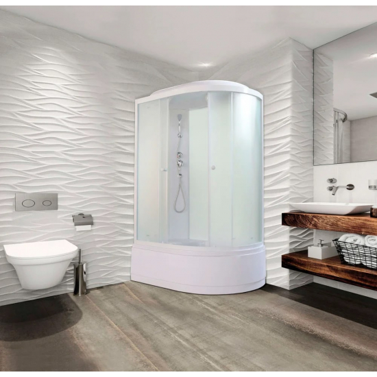 Душевая кабина PARLY Bianco Эконом EB1221L 120x80x215 с высоким поддоном, монтаж без силикона, L