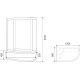 Душевая кабина PARLY Bianco Эконом EB1221L 120x80x215 с высоким поддоном, монтаж без силикона, L