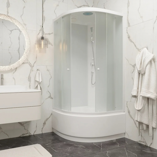 Душевая кабина PARLY Bianco Эконом EB921 90x90x215 с высоким поддоном, монтаж без силикона