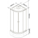 Душевая кабина PARLY Classic CM86 85x85x215 со средним поддоном, монтаж без силикона